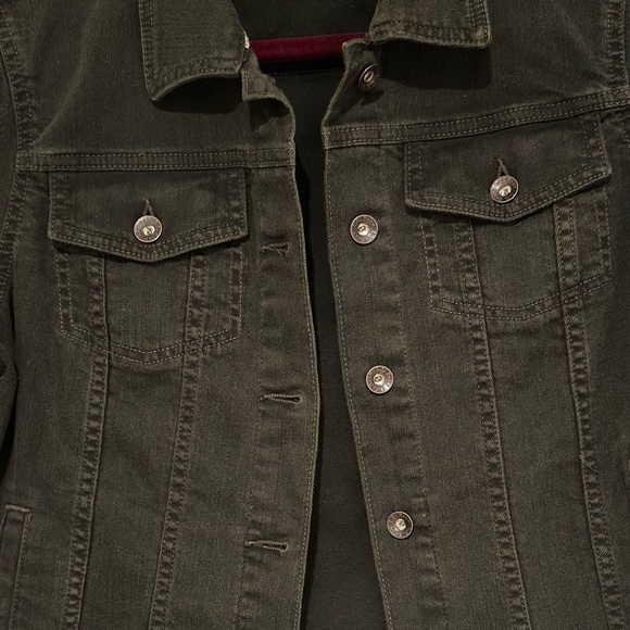 Dark Green Denim Jacket - Picture 5 of 7